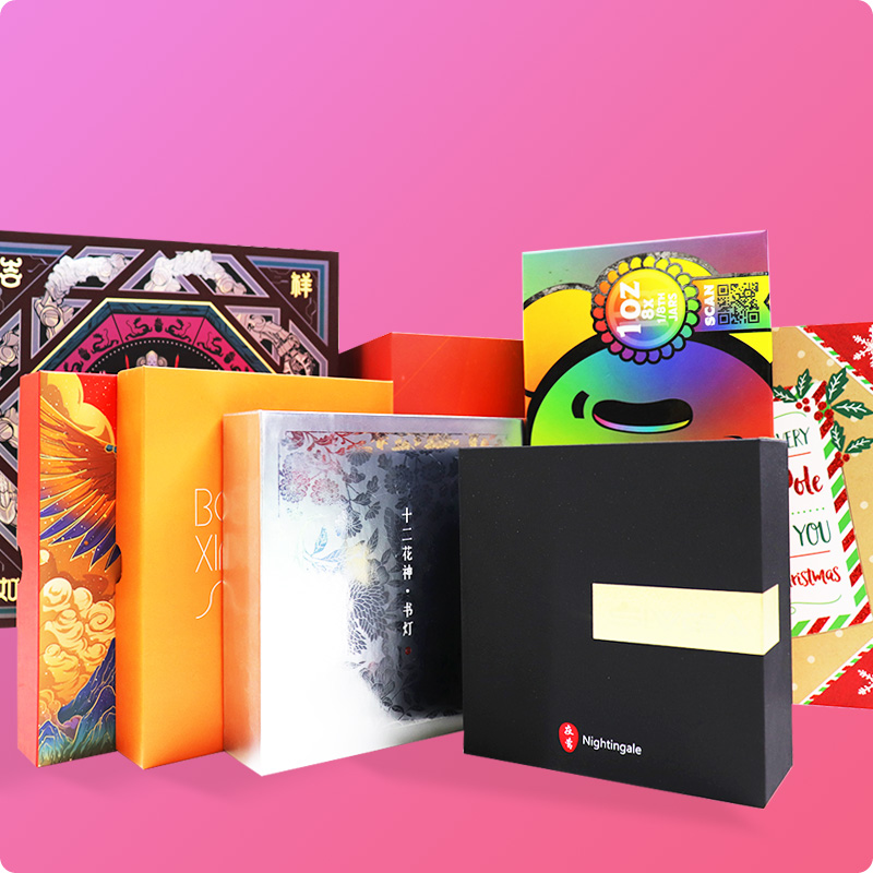 Custom printed rigid gift boxes and folding cartons produced by JCL Packaging